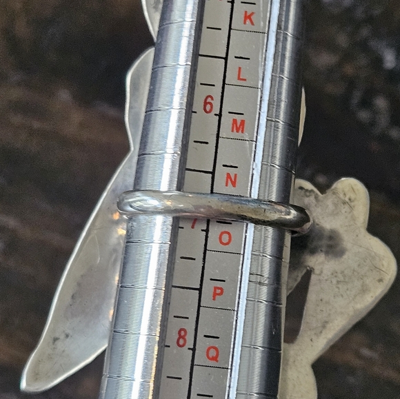 Huge Zuni Vintage S. Esalio Signed Owl Ring - Picture 5 of 8